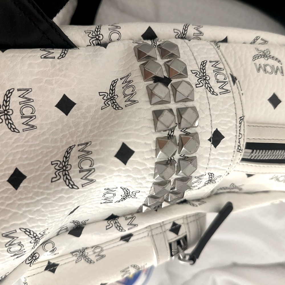 Mcm Authentic 2018 Large Backpack White - image 7